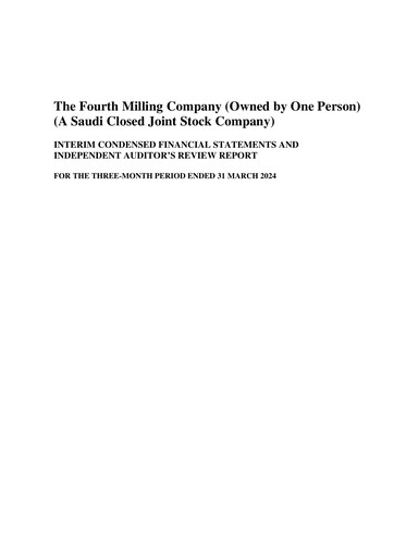 Thumbnail Fourth Milling Quarterly Report 2024-q1