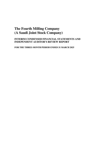 Thumbnail Fourth Milling Quarterly Report 2025-q1