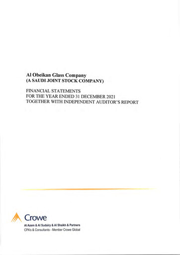 Thumbnail Al Obeikan Glass Company Financial Statement 2021