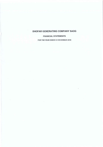Thumbnail Dhofar Generating Company Financial Statement 2018
