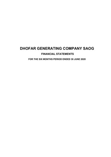 Thumbnail Dhofar Generating Company Financial Statement 2020-h1