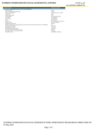 Thumbnail Al Jazeira Services Co. SAOG Quarterly Report 2024-q1