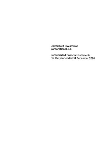Thumbnail United Gulf Investment Corporation Financial Statement 2020