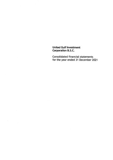 Thumbnail United Gulf Investment Corporation Financial Statement 2021