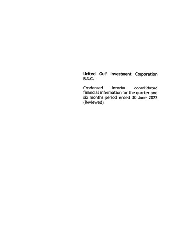 Thumbnail United Gulf Investment Corporation Financial Statement 2022-h1