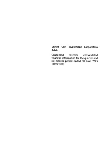 Thumbnail United Gulf Investment Corporation Financial Statement 2025-h1