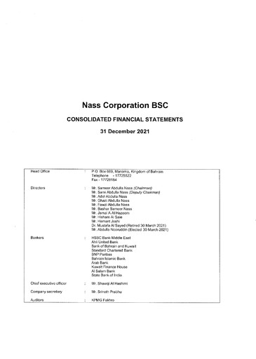 Thumbnail Nass Corporation B.S.C. Financial Statement 2021