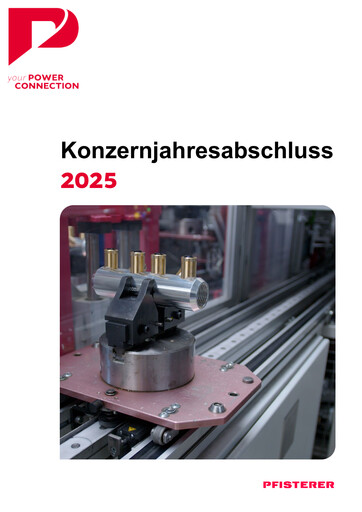 Thumbnail PFISTERER Holding SE Financial Statement 2025