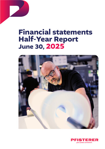 Thumbnail PFISTERER Holding SE Financial Statement 2025-h1