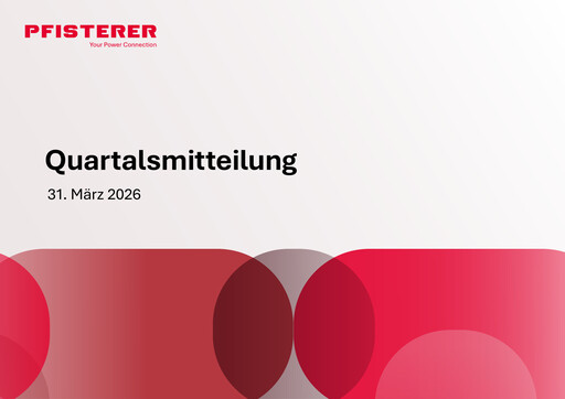 Vorschaubild PFISTERER Holding SE Quartalsbericht 2026-q1