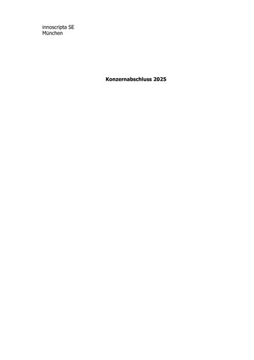 Thumbnail innoscripta SE Financial Statement 2025
