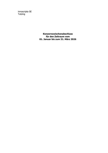 Thumbnail innoscripta SE Quarterly Report 2026-q1