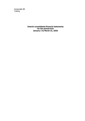 Thumbnail innoscripta SE Quarterly Report 2026-q1