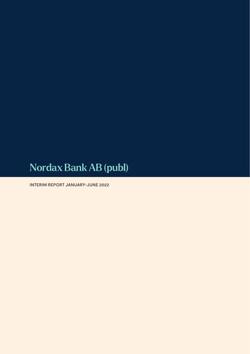 Miniature NOBA Bank Group AB Rapport semestriel 2022-h1