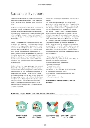 Vorschaubild NOBA Bank Group AB Nachhaltigkeitsbericht 2019