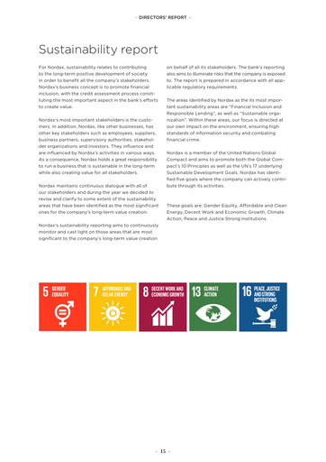 Vorschaubild NOBA Bank Group AB Nachhaltigkeitsbericht 2020