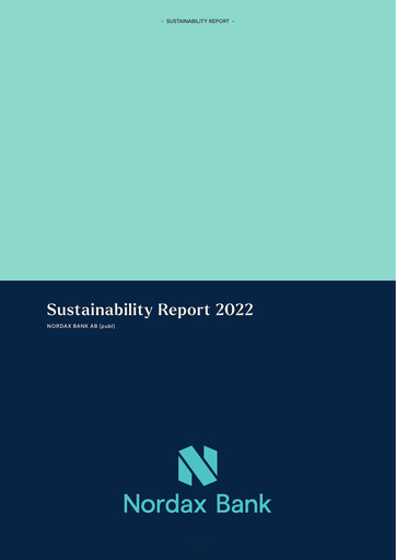 Vorschaubild NOBA Bank Group AB Nachhaltigkeitsbericht 2022