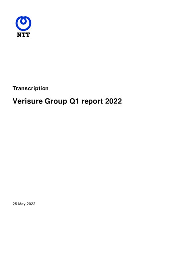 Vorschaubild Verisure plc Quartalsbericht 2022-q1