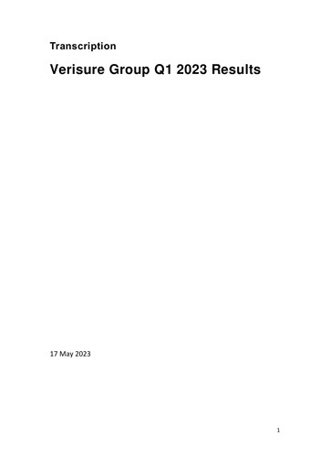 Vorschaubild Verisure plc Quartalsbericht 2023-q1