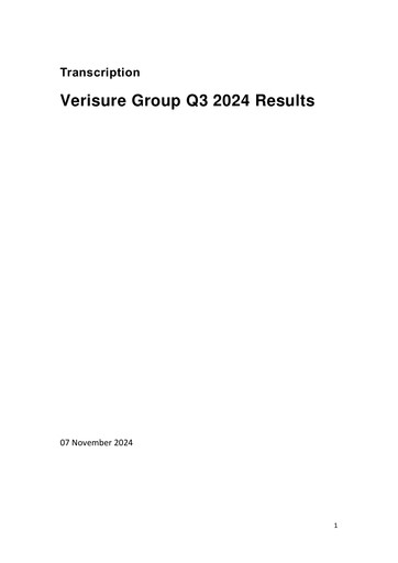 Vorschaubild Verisure plc Quartalsbericht 2024-q3