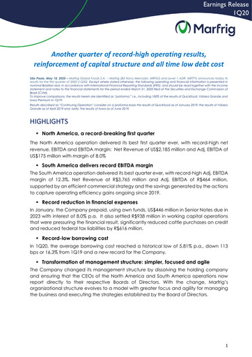 Vorschaubild Marfrig Global Foods Quartalsbericht 2020-q1