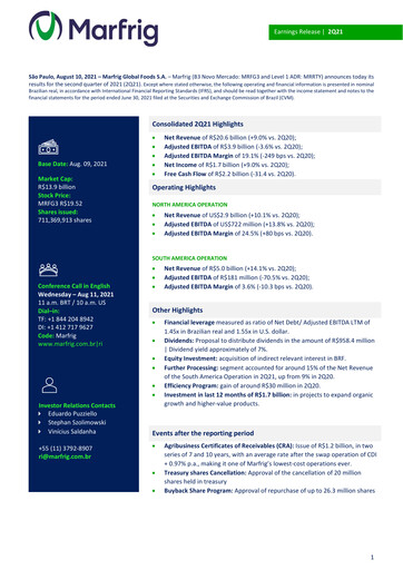 Vorschaubild Marfrig Global Foods Quartalsbericht 2021-q2