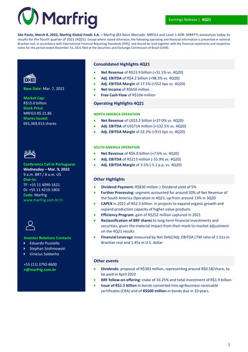 Vorschaubild Marfrig Global Foods Quartalsbericht 2021-q4