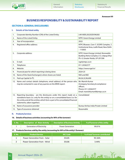 Thumbnail NTPC Green Energy ESG Report 2024-2025