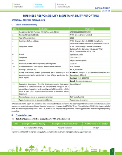 Thumbnail NTPC Green Energy ESG Report 2025-2026