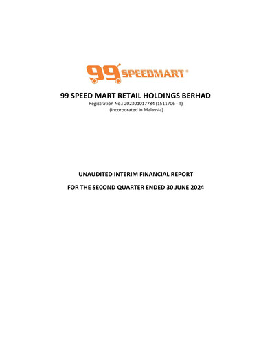 Miniature 99 Speed Mart Retail Rapport trimestriel 2024-q2