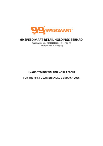 Thumbnail 99 Speed Mart Retail Quarterly Report 2026-q1