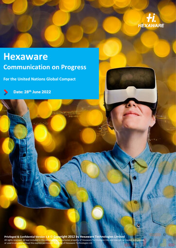 Thumbnail Hexaware Technologies ESG Report 2021