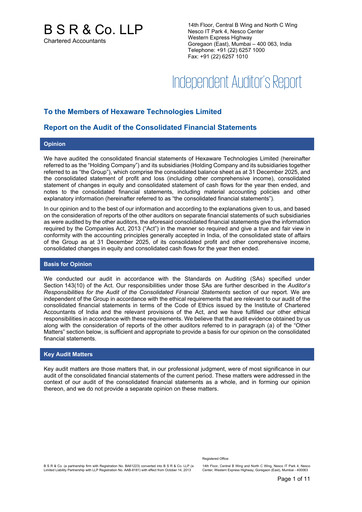 Thumbnail Hexaware Technologies Financial Statement 2025