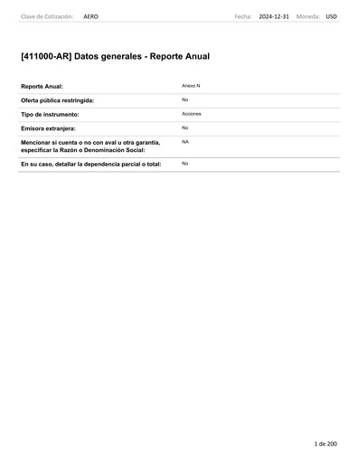 Vorschaubild Grupo Aeromexico Jahresbericht 2024