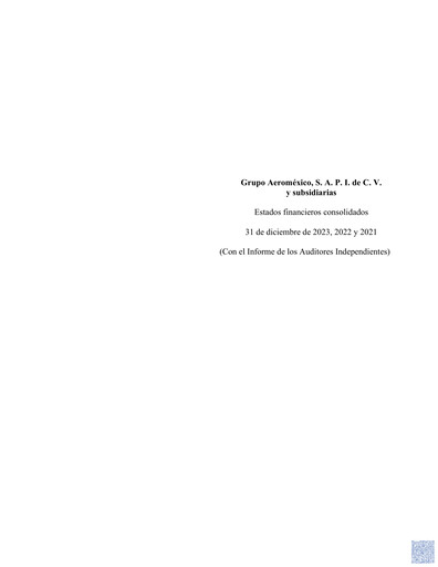 Thumbnail Grupo Aeromexico Financial Statement 2023
