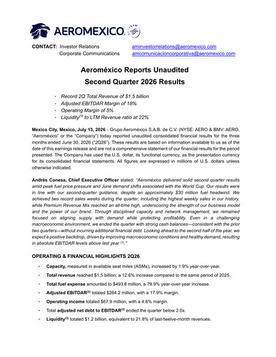 Thumbnail Grupo Aeromexico Quarterly Report 2026-q2
