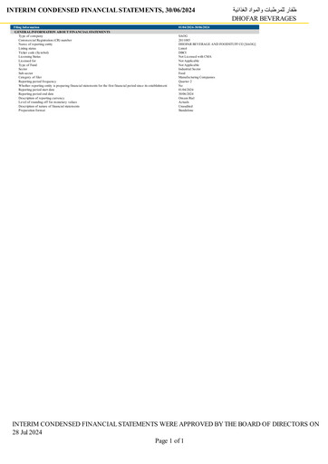 Thumbnail Dhofar Beverages and Foodstuff Company Quarterly Report 2024-q2