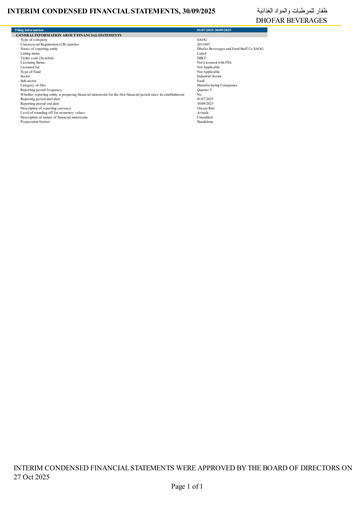 Thumbnail Dhofar Beverages and Foodstuff Company Quarterly Report 2025-q3
