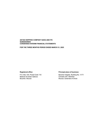 Vorschaubild Asyad Shipping Company Quartalsbericht 2025-q1
