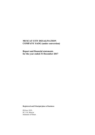 Thumbnail Muscat City Desalination Company Financial Statement 2017