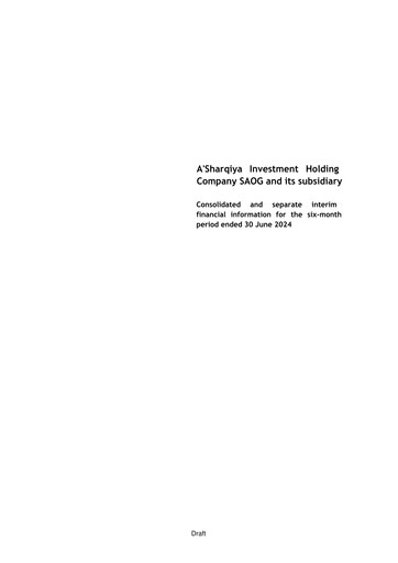 Thumbnail Al Sharqiya Investment Holdings Company Half-year Report 2024-h1