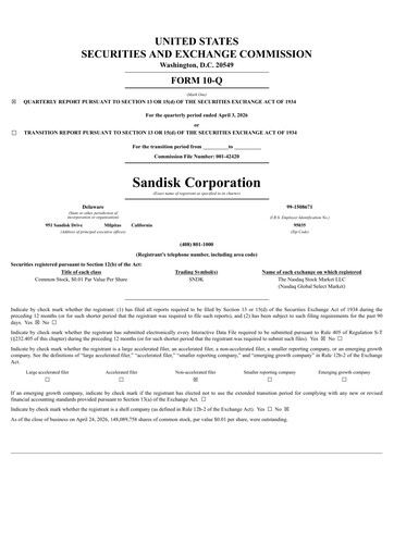Thumbnail Sandisk Quarterly Report 2026-q3