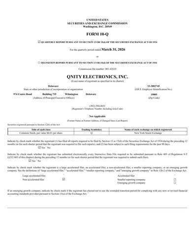 Thumbnail Qnity Electronics Quarterly Report 2026-q1