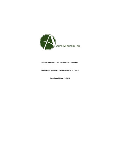 Thumbnail Aura Minerals Quarterly Report 2018-q1