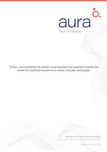 Thumbnail Aura Minerals Quarterly Report 2020-q2