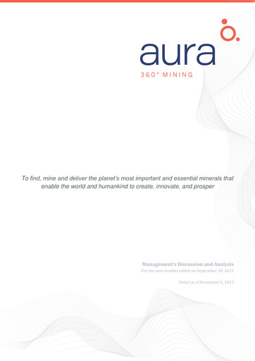 Thumbnail Aura Minerals Quarterly Report 2023-q3