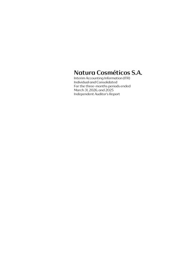 Vorschaubild Natura Cosméticos S.A. Quartalsbericht 2026-q1