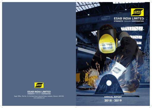 Thumbnail ESAB India Annual Report 2018-2019