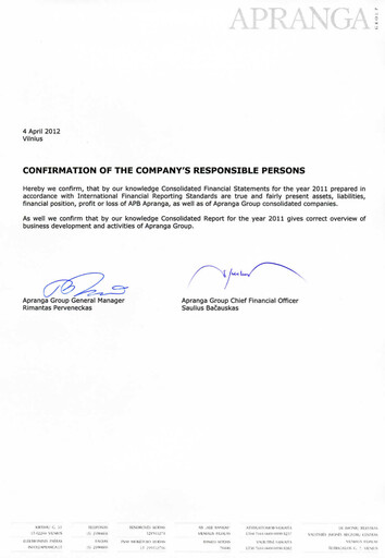 Thumbnail APB Apranga Annual Report 2011