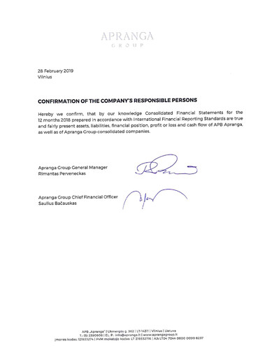 Thumbnail APB Apranga Financial Report 2018